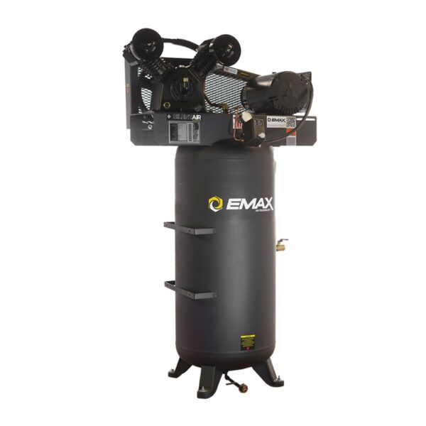 EMAX Industrial  5 HP 1- 2-Stage 60 Gal. Vertical Stationary Electric Air Compressor-with HiFlow - Image 2