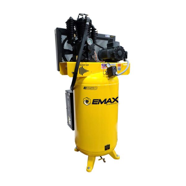 ES05V080I1 EMAX Silent Air Industrial  5HP 19CFM 1- Phase 2-Stage 80 Gal. Vertical Stationary Electric Air Comp