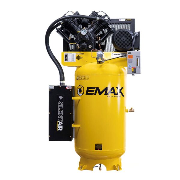 ES07V080V1 - EMAX 7.5 HP 1-Phase 2 Stage 80 gal.With Pressure Lube Pump&Silencer Kit for 5-10hp - Image 2